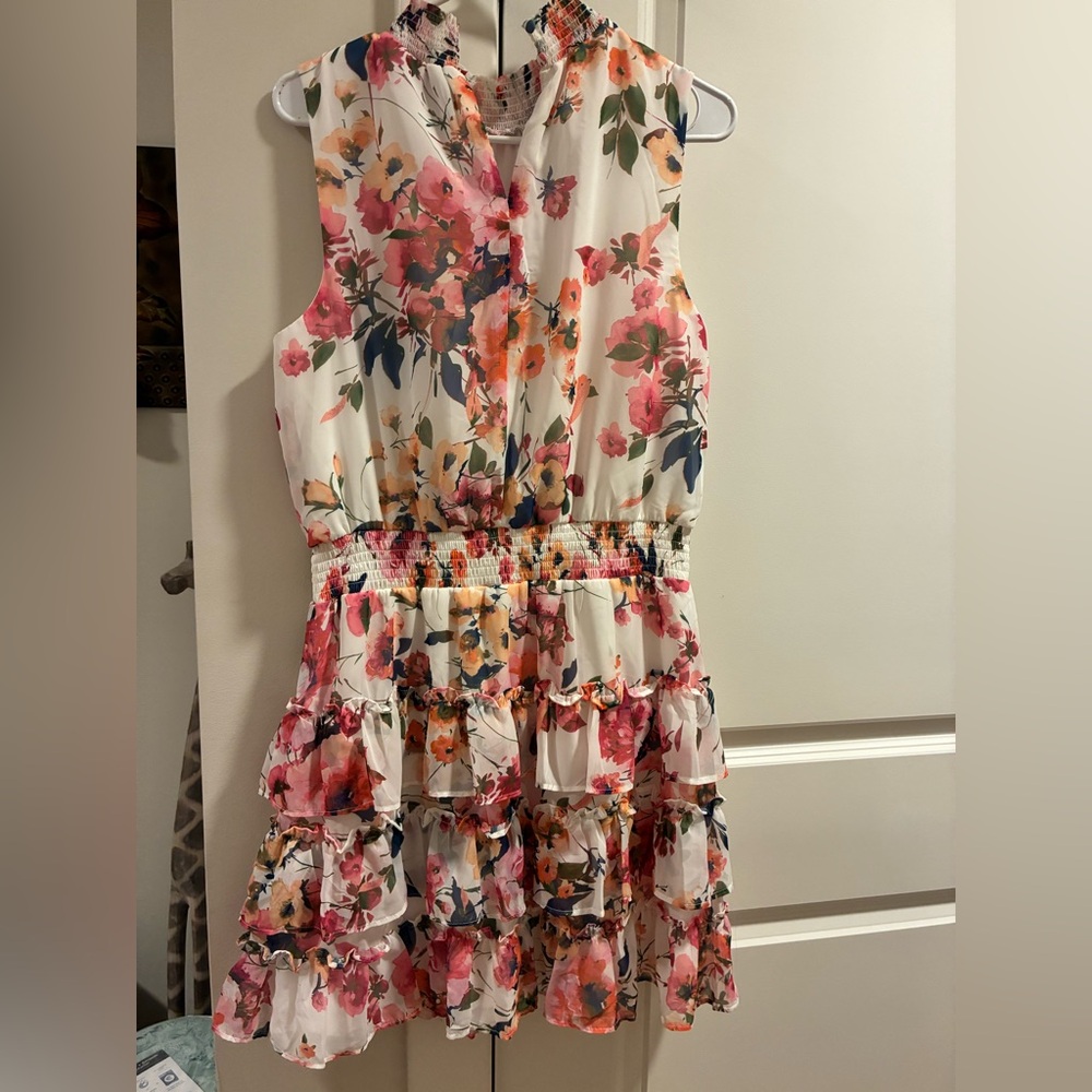 MSK Cream Halter Sundress Wedding Guest